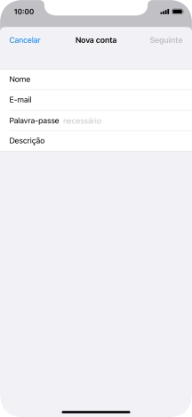 Prima Palavra-passe e introduza a password da sua conta de e-mail.