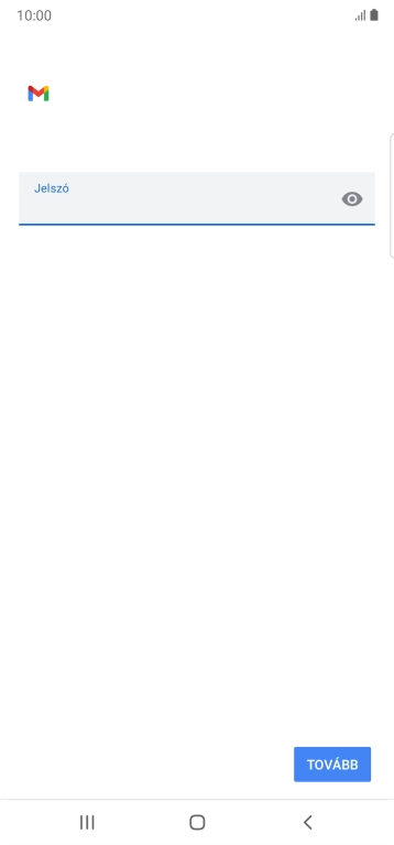 Válaszd a TOVÁBB lehetőséget.