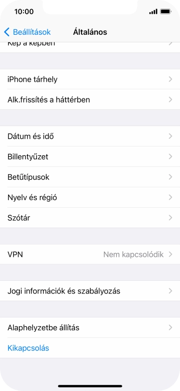 Válaszd az Alaphelyzetbe állítás lehetőséget.