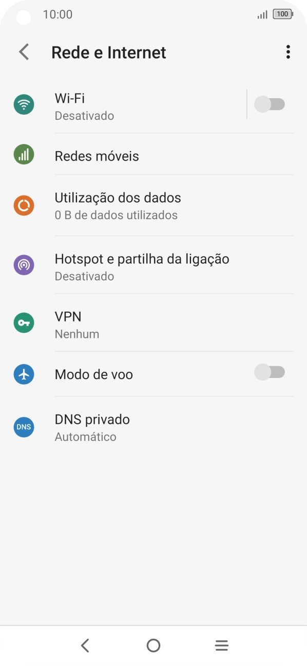 Prima Hotspot e partilha da ligação.