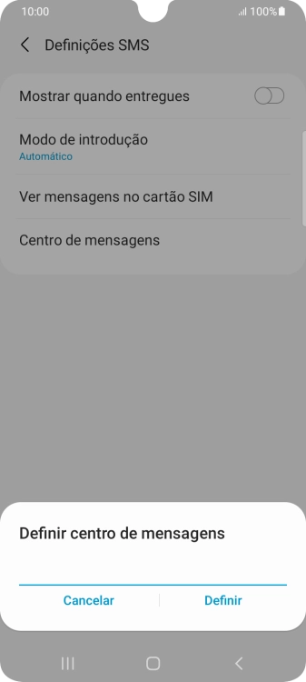 Introduza +351911616161 e prima Definir.