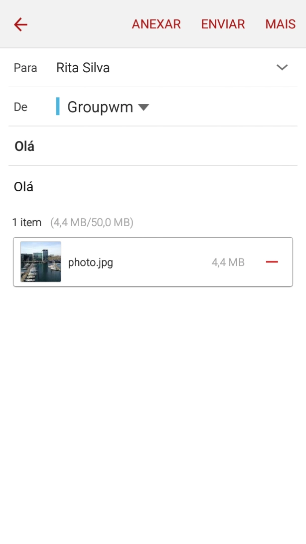 Prima ENVIAR quando terminar de escrever o seu e-mail.