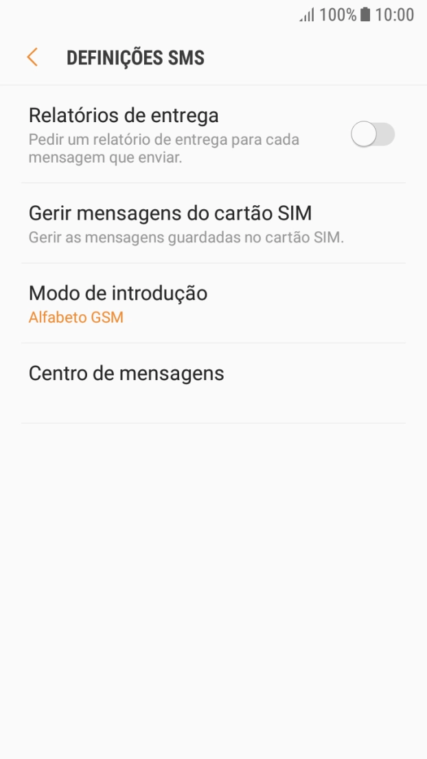 Prima Centro de mensagens.