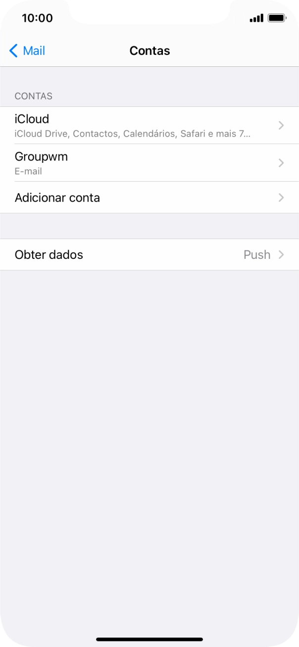 Prima o nome na conta de e-mail que acabou de criar.