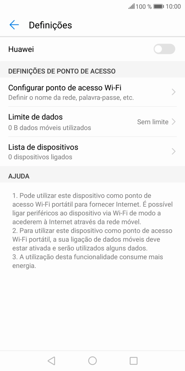 Prima Configurar ponto de acesso Wi-Fi.