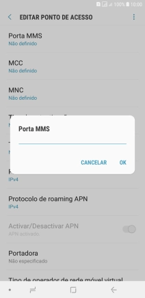 Introduza 80 e prima OK.