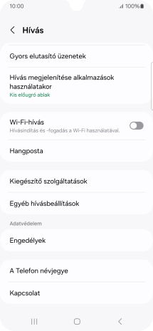 Válaszd a Hangposta lehetőséget.