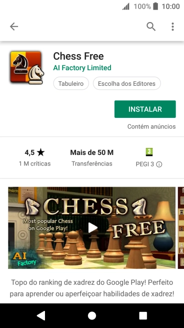 Prima INSTALAR e siga as instruções no ecrã para instalar a app.