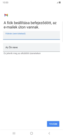 Kattints Az Ön neve mezőre, és írd be a kívánt küldőnevet.