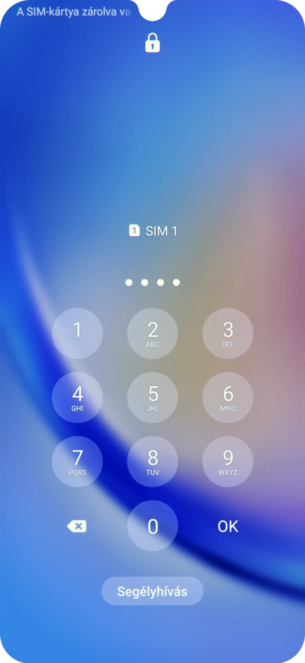 Amennyiben a telefon kéri, írd be a PIN-kódodat, és válaszd az OK lehetőséget.