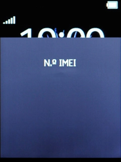 Introduza *#06#. O código IMEI é mostrado no ecrã.