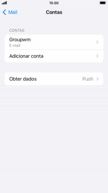 Prima o nome na conta de e-mail que acabou de criar.