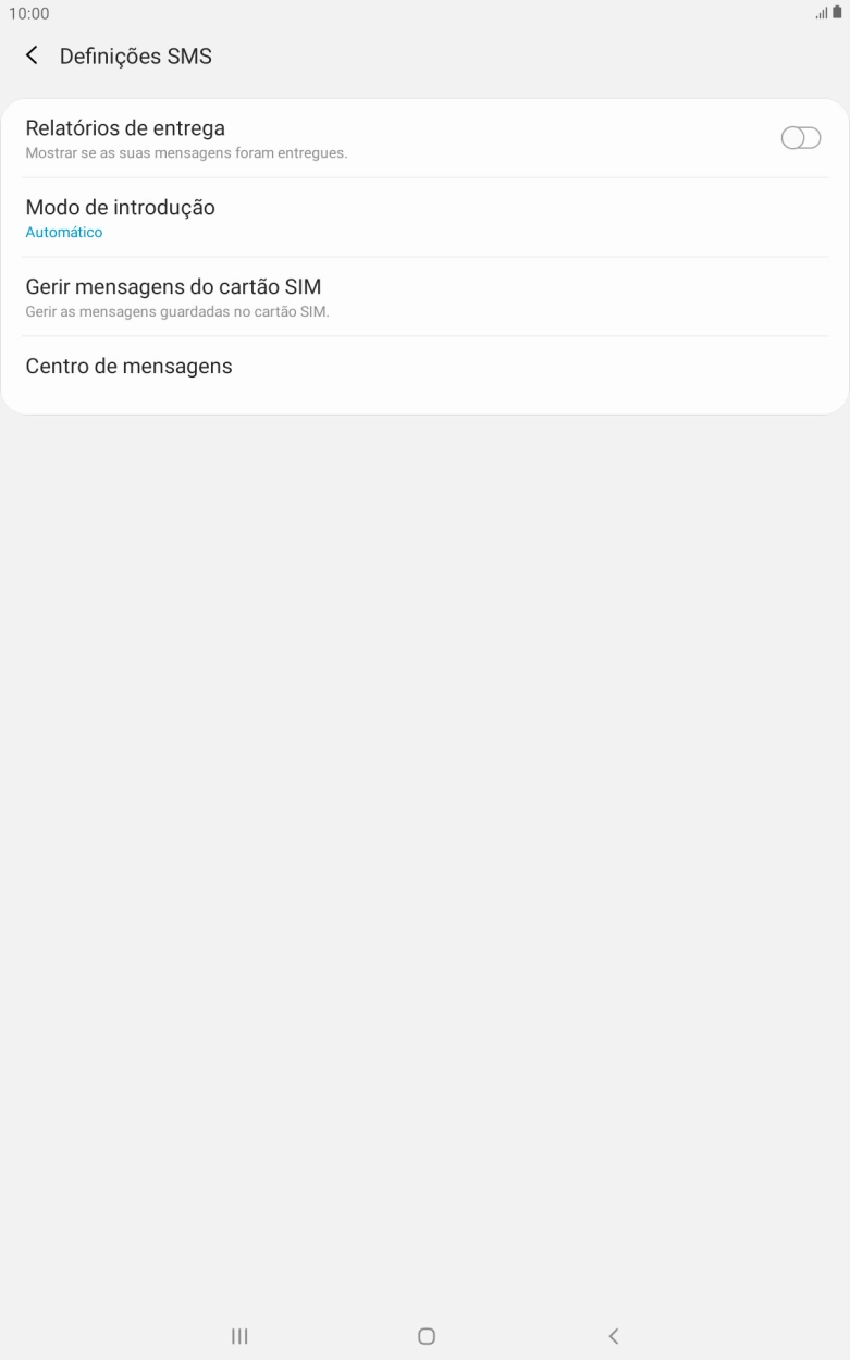 Prima Centro de mensagens.