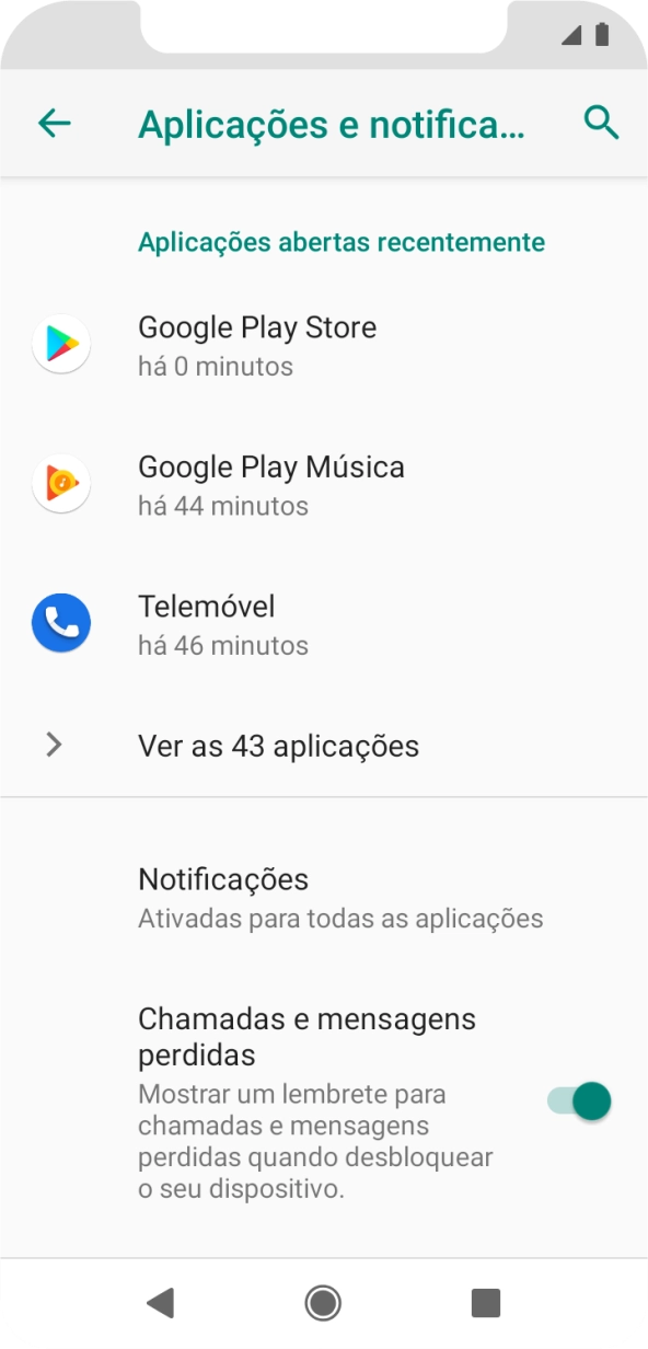 Prima Ver as X aplicações.