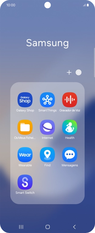 Abra uma app suportada, por ex. Mensagens.