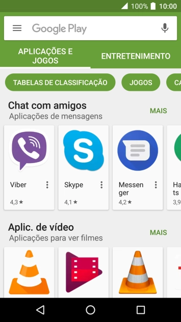 Deslize o dedo sobre o ecrã da esquerda para a direita.