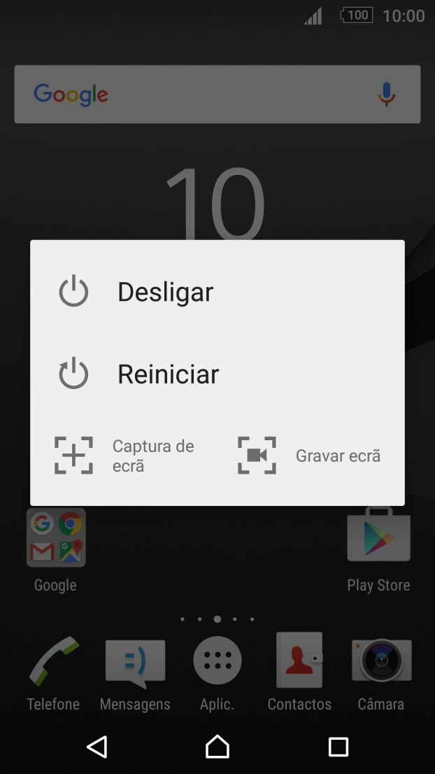 Prima Captura de ecrã para fazer uma captura de ecrã.