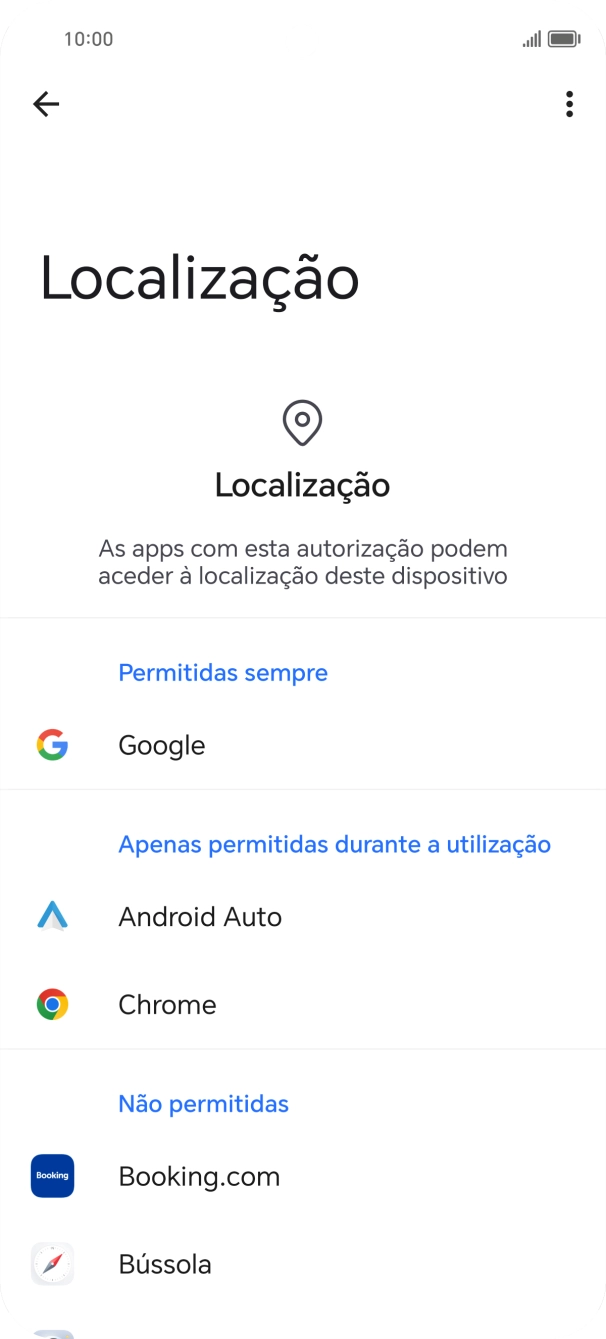 Prima a app pretendida.