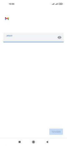 Kattints a „Jelszó” alatti mezőre, és írd be az e-mail-fiókodhoz tartozó jelszót.