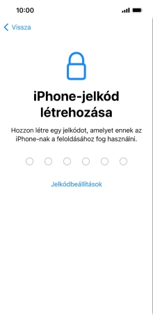 Válaszd a Jelkódbeállítások lehetőséget.
