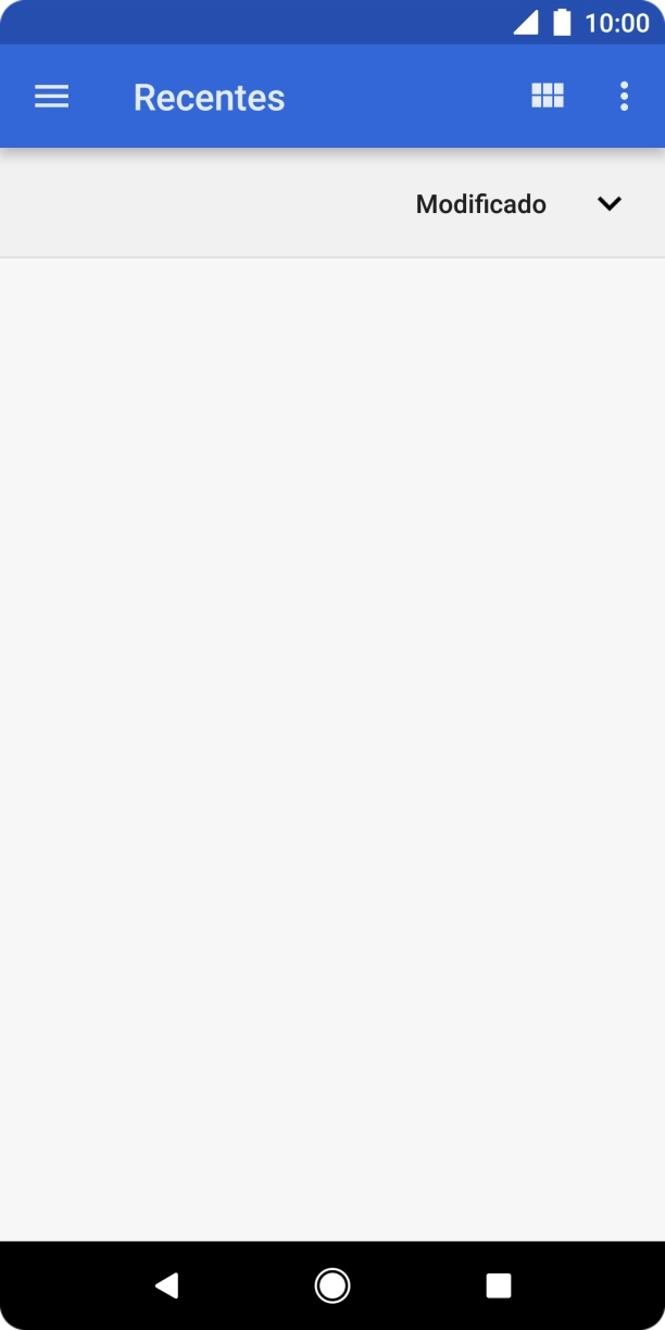 Deslize o dedo sobre o ecrã da esquerda para a direita e vá até à pasta pretendida.