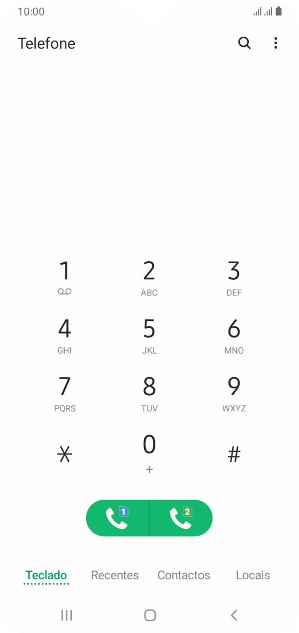 Prima o ícone de menu.