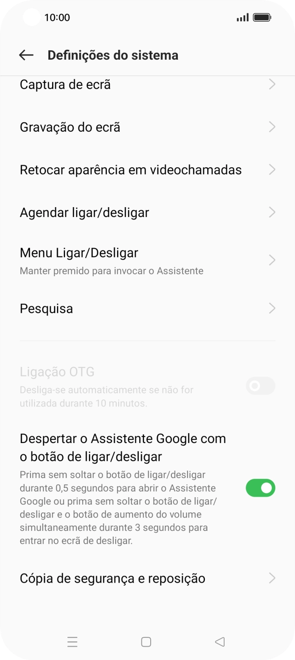 Prima Cópia de segurança e reposição.