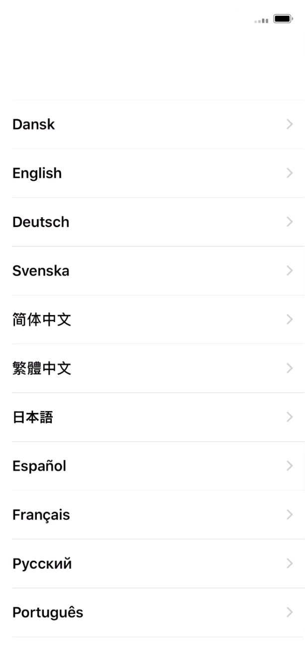 Prima o idioma pretendido.