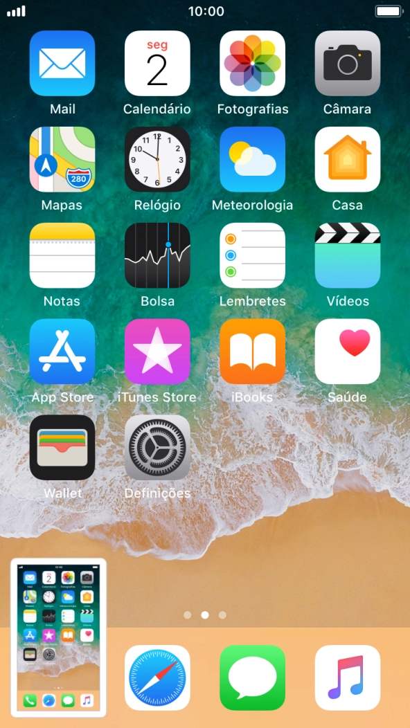 Para modificar a captura de ecrã prima a captura de ecrã e siga as indicações no ecrã para efetuar as modificações pretendidas.