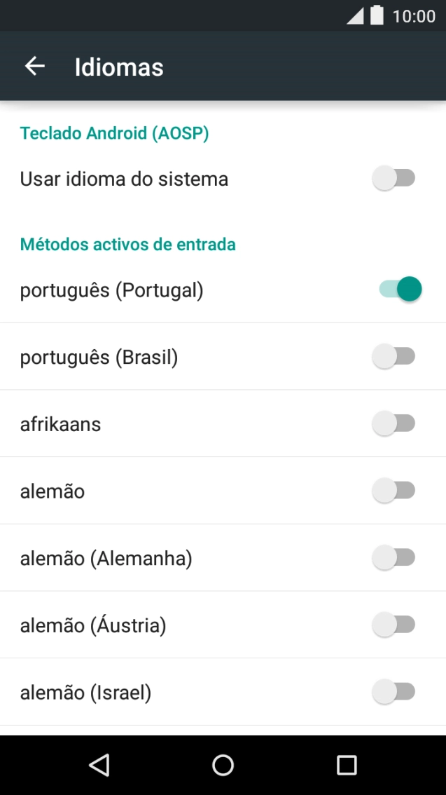 Prima a tecla de retrocesso.