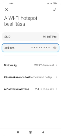 Kattints a Jelszó mezőre, és írd be a kívánt jelszót.