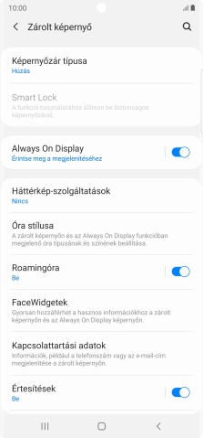 Válaszd a Képernyőzár típusa lehetőséget.