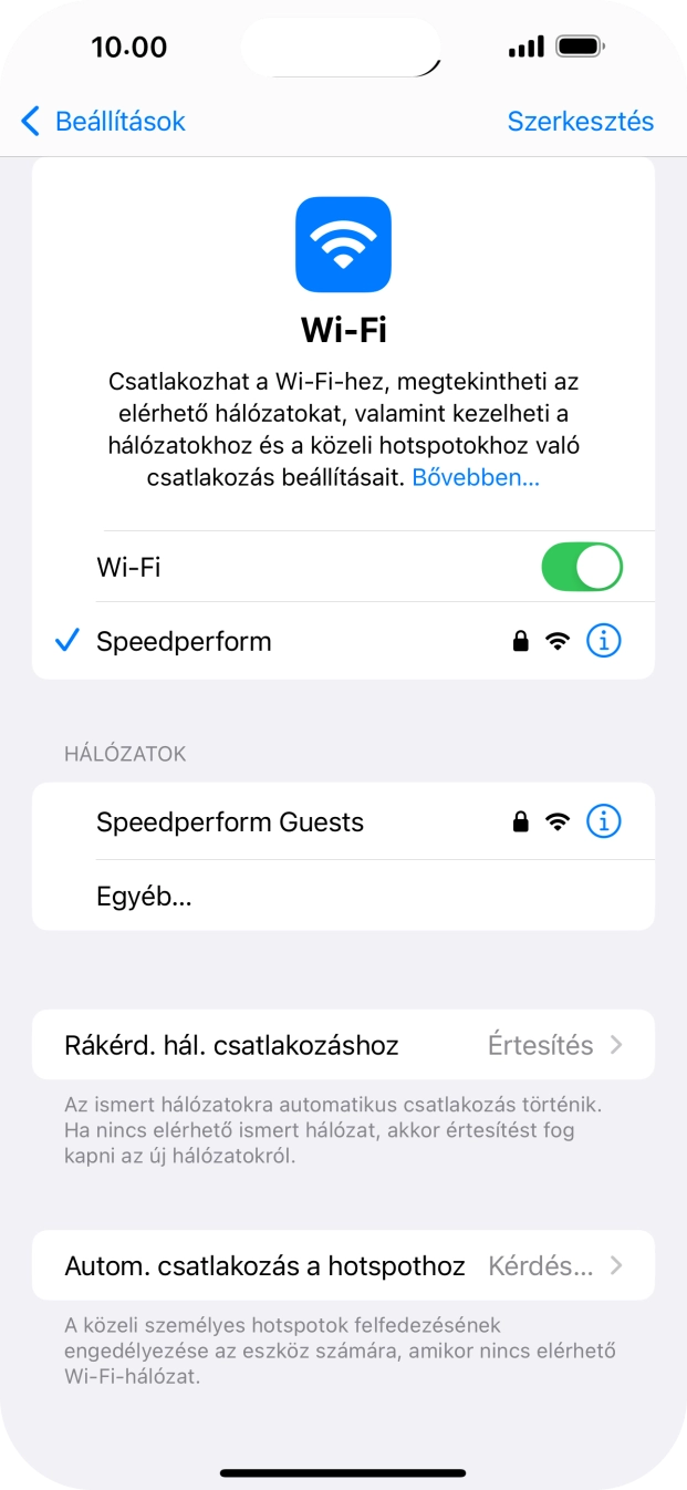 Húzd az ujjad felfelé a kijelző aljáról, hogy visszatérj a kezdőképernyőhöz.