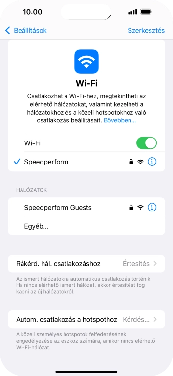 Húzd az ujjad felfelé a kijelző aljáról, hogy visszatérj a kezdőképernyőhöz.