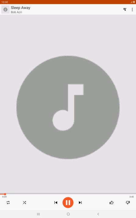 Prima a seta para a direita para ir para o ficheiro de música seguinte.