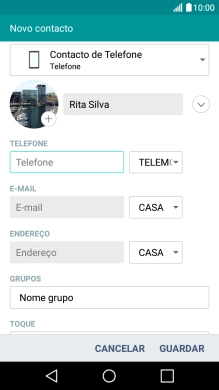 Prima Telefone e introduza o número de telefone pretendido.