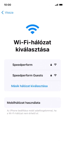 Válaszd ki a kívánt Wi-Fi hálózatot.