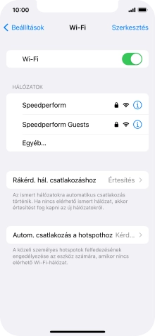 Kattints a kívánt Wi-Fi hálózatra, és írd be a Wi-Fi hálózathoz tartózó jelszót.