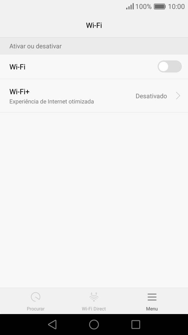 Prima Wi-Fi para ativar a função.