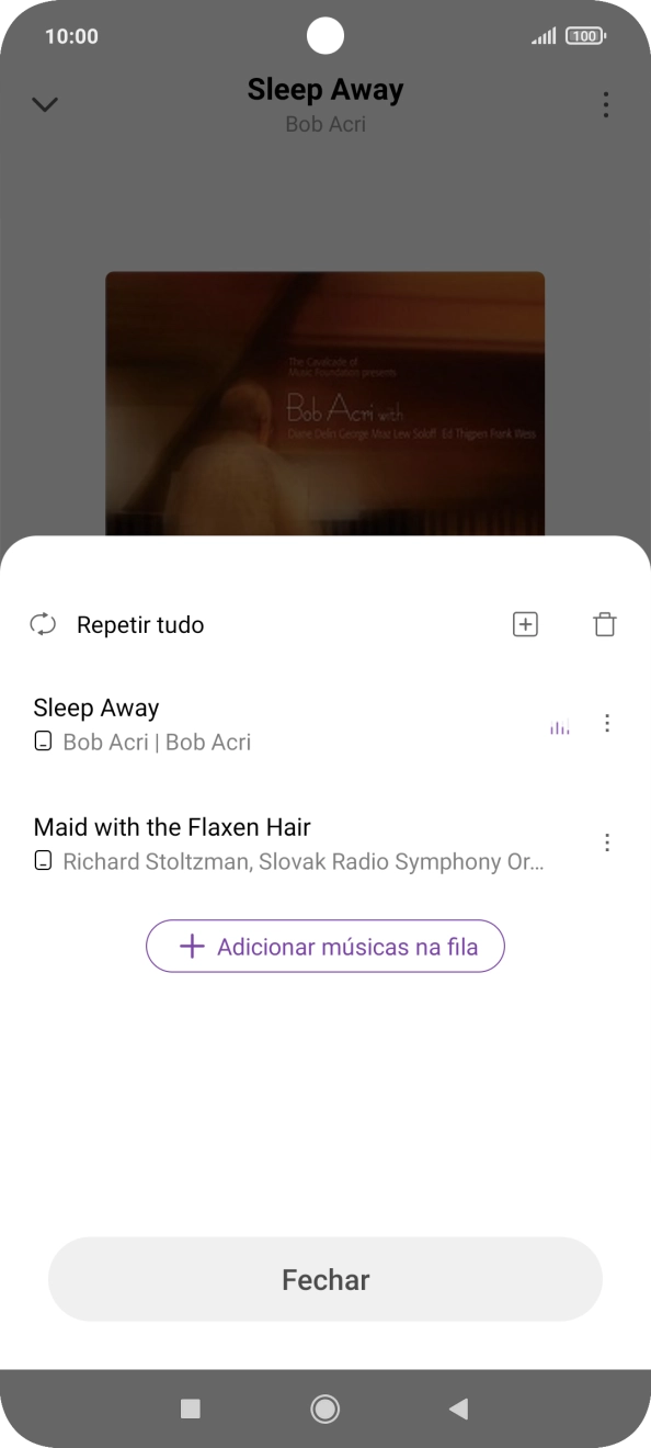 Prima o ícone para adicionar.