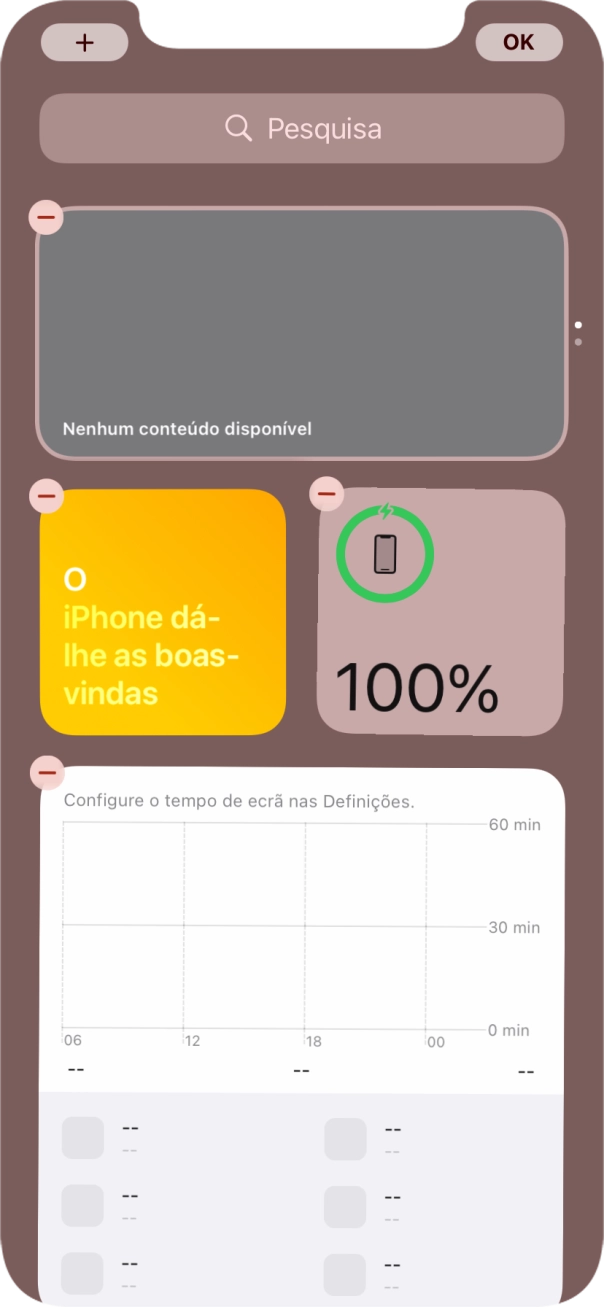 Prima o ícone para adicionar.