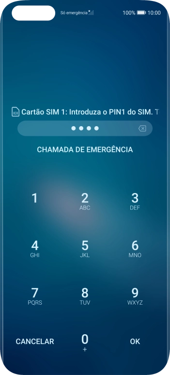 Se necessário, introduza o código PIN e prima OK.