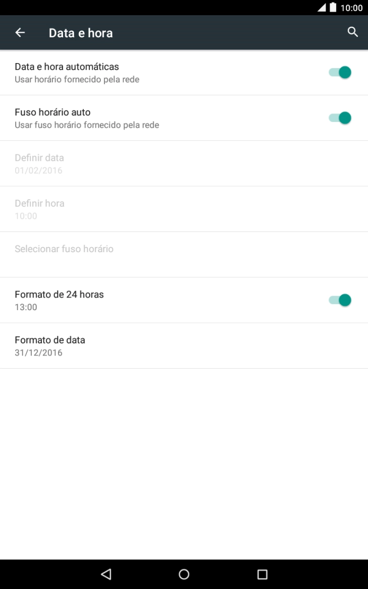 Prima Fuso horário auto para desativar a função.