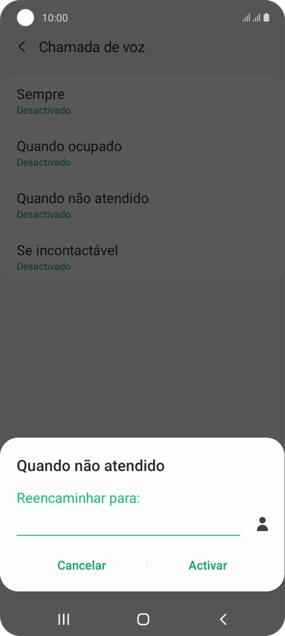 Introduza 123 e prima Activar.