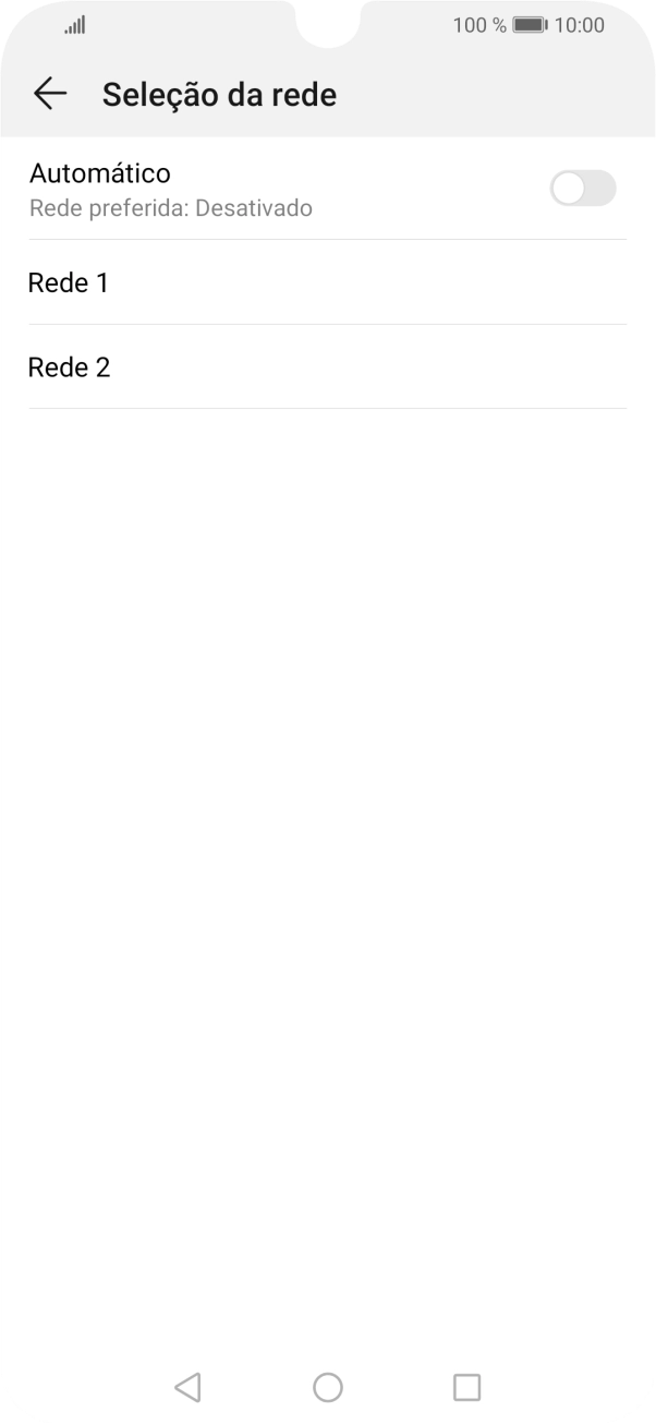 Prima a rede pretendida.