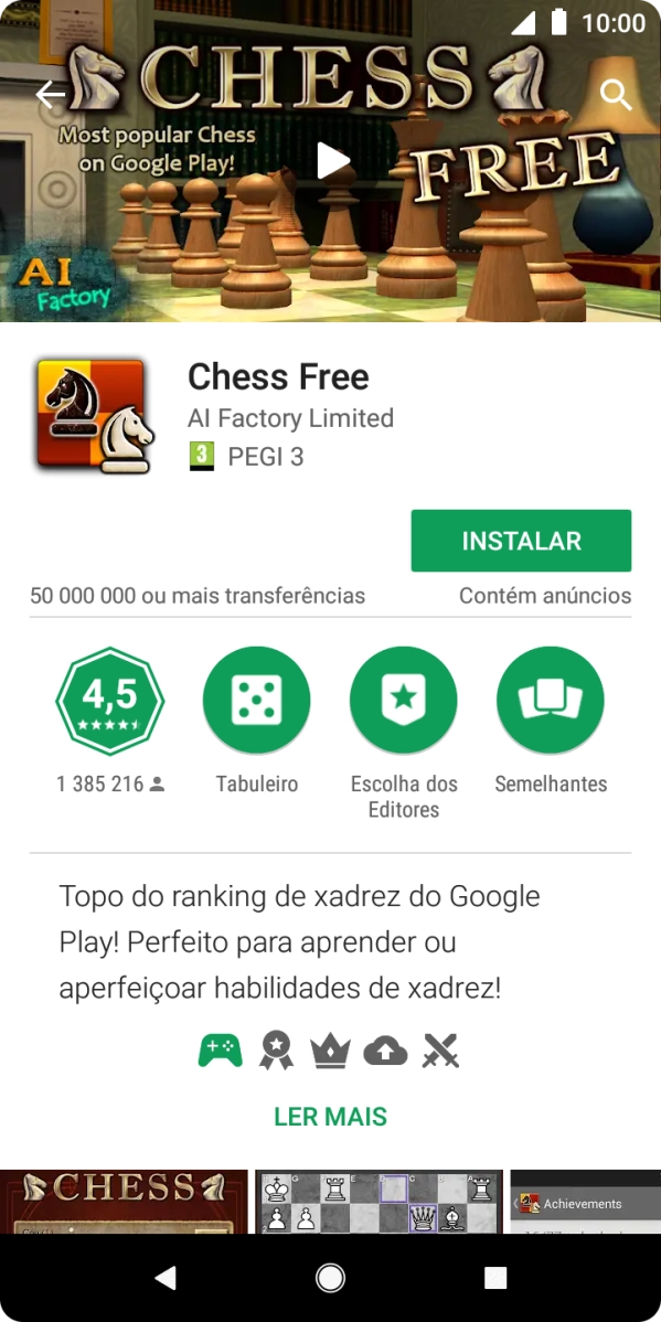 Prima INSTALAR e siga as instruções no ecrã para instalar a app.