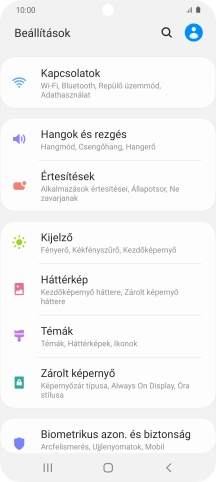 Válaszd a Kapcsolatok lehetőséget.