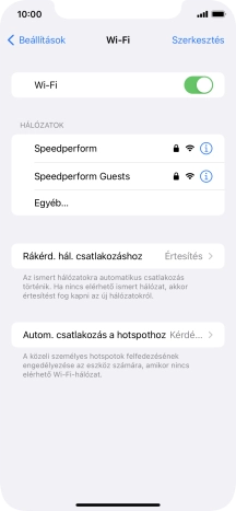 Kattints a kívánt Wi-Fi hálózatra, és írd be a Wi-Fi hálózathoz tartózó jelszót.