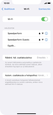 Kattints a kívánt Wi-Fi hálózatra, és írd be a Wi-Fi hálózathoz tartózó jelszót.