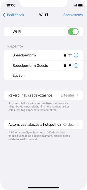 Kattints a kívánt Wi-Fi hálózatra, és írd be a Wi-Fi hálózathoz tartózó jelszót.